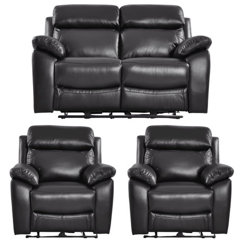 Dandrea Genuine Leather Black  Electric Power Recliner 2+1+1 Seater sofa set