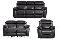 Dandrea Genuine Leather Black Electric Power Recliner 3+2+1 Seater  Sofa Set