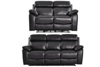 Dandrea Genuine Leather Black Electric Power Recliner 3+2 Seater Sofa Set