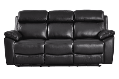 Dandrea Genuine Leather Black Electric Power Recliner 3+3 Seater  Sofa Set