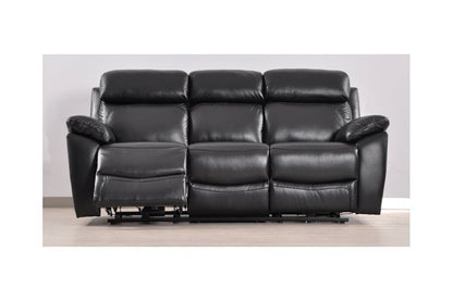 Dandrea Genuine Leather Black Electric Power Recliner 3+3 Seater  Sofa Set