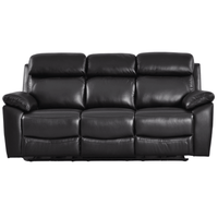 Dandrea Genuine Leather Black Electric Power Recliner 3 Seater