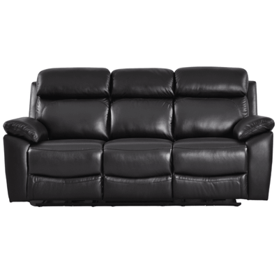 Dandrea Genuine Leather Black Electric Power Recliner 3 Seater