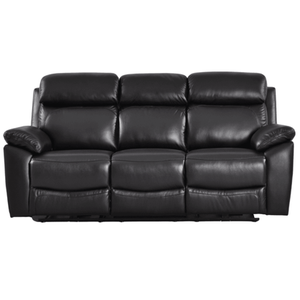 Black leather reclining sofa 