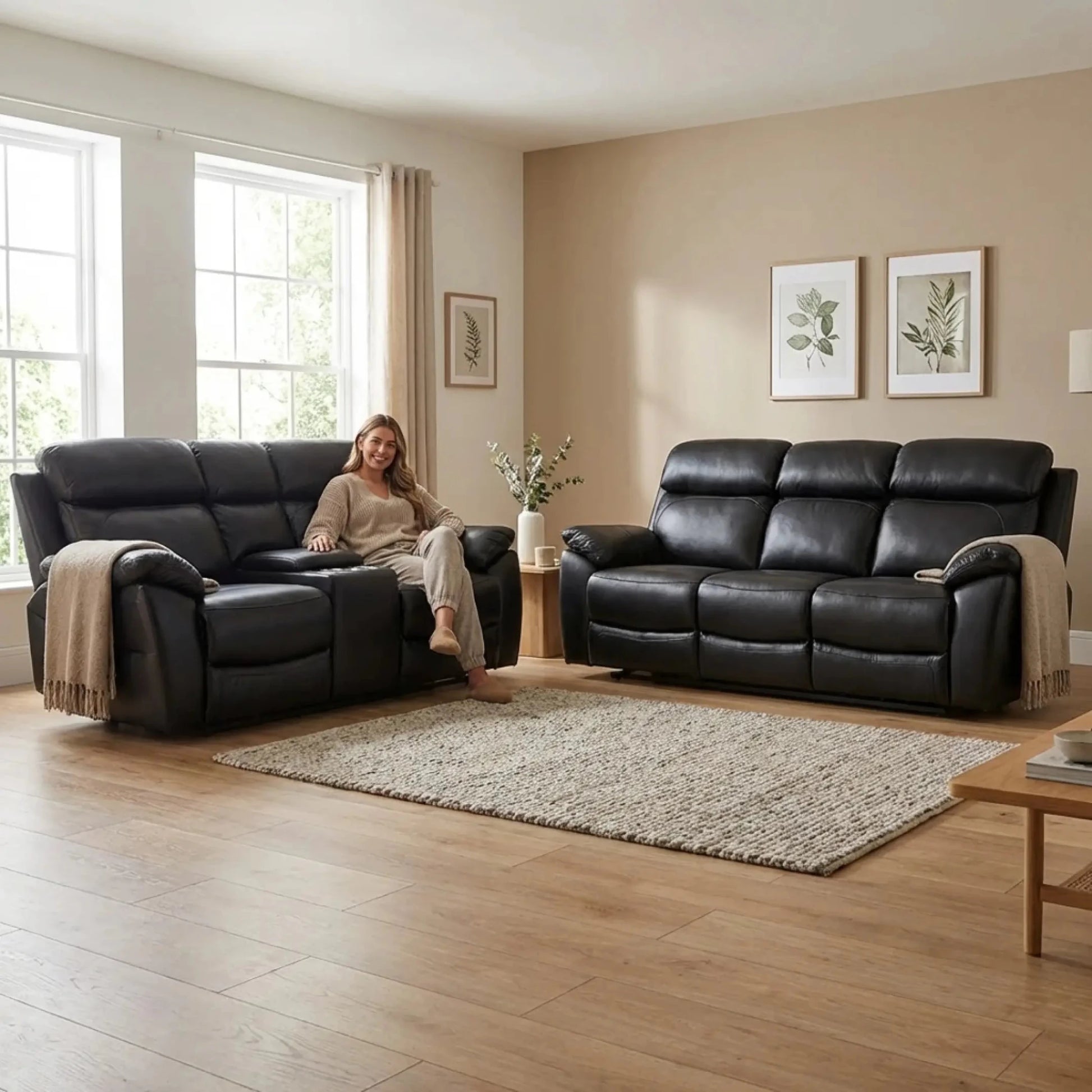 dandrea-genuine-leather-black-recliner-sofa-pair