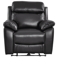 Dandrea Genuine Leather Black  Electric Power Recliner Armchair