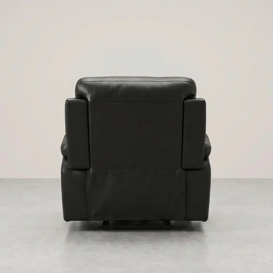Dandrea Genuine Leather Black Electric Power Recliner Armchair - Furniture Instore