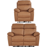 Dandrea Genuine Leather Caramel Electric Power Recliner 2+1 Seater Sofa Set