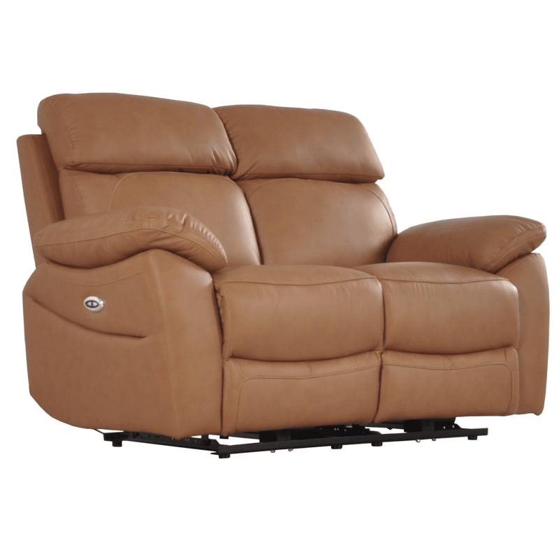 Dandrea Genuine Leather Caramel Electric Power Recliner 2+2 Seater Sofa Set - Furniture Instore