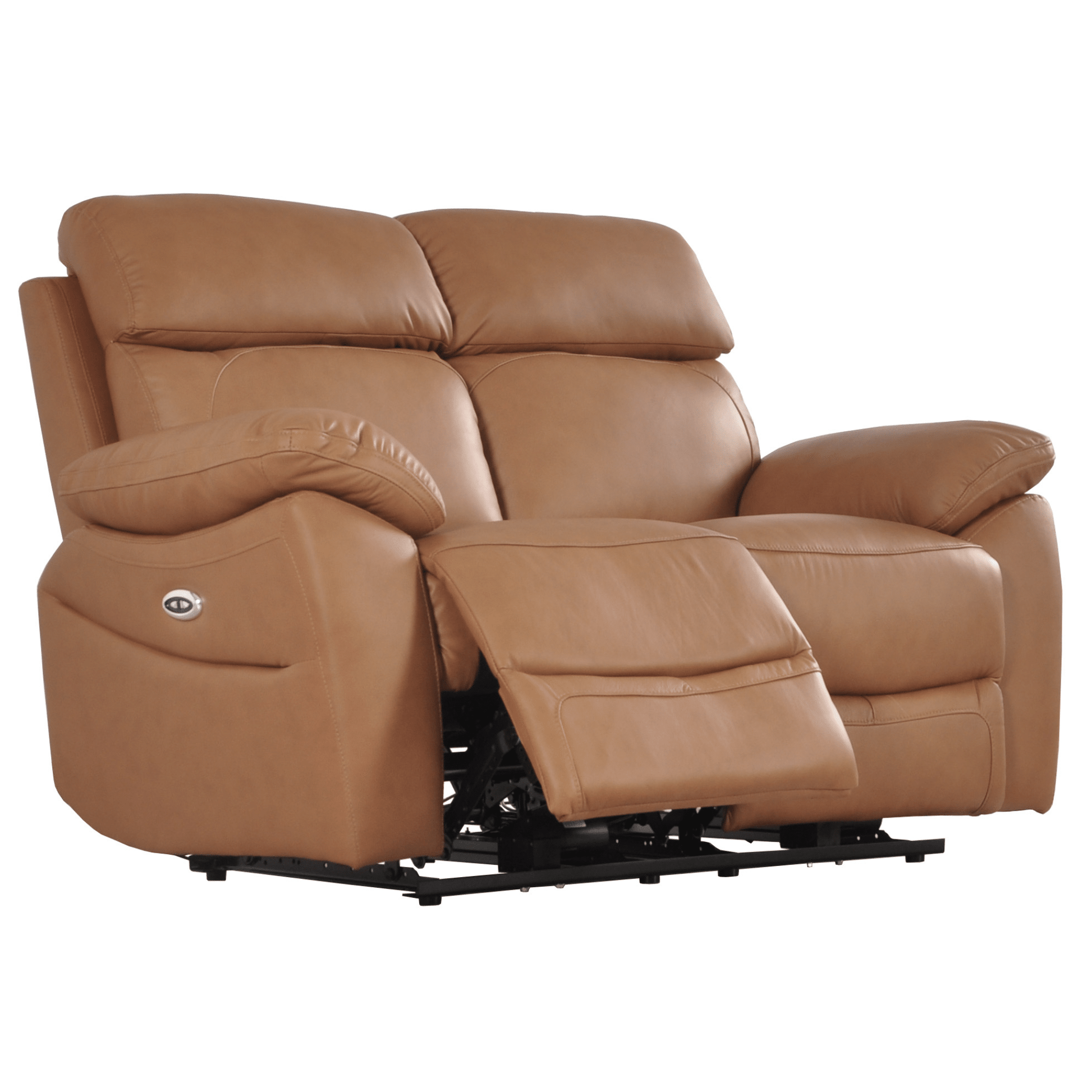 Dandrea Genuine Leather Caramel Electric Power Recliner 2+2 Seater Sofa Set - Furniture Instore