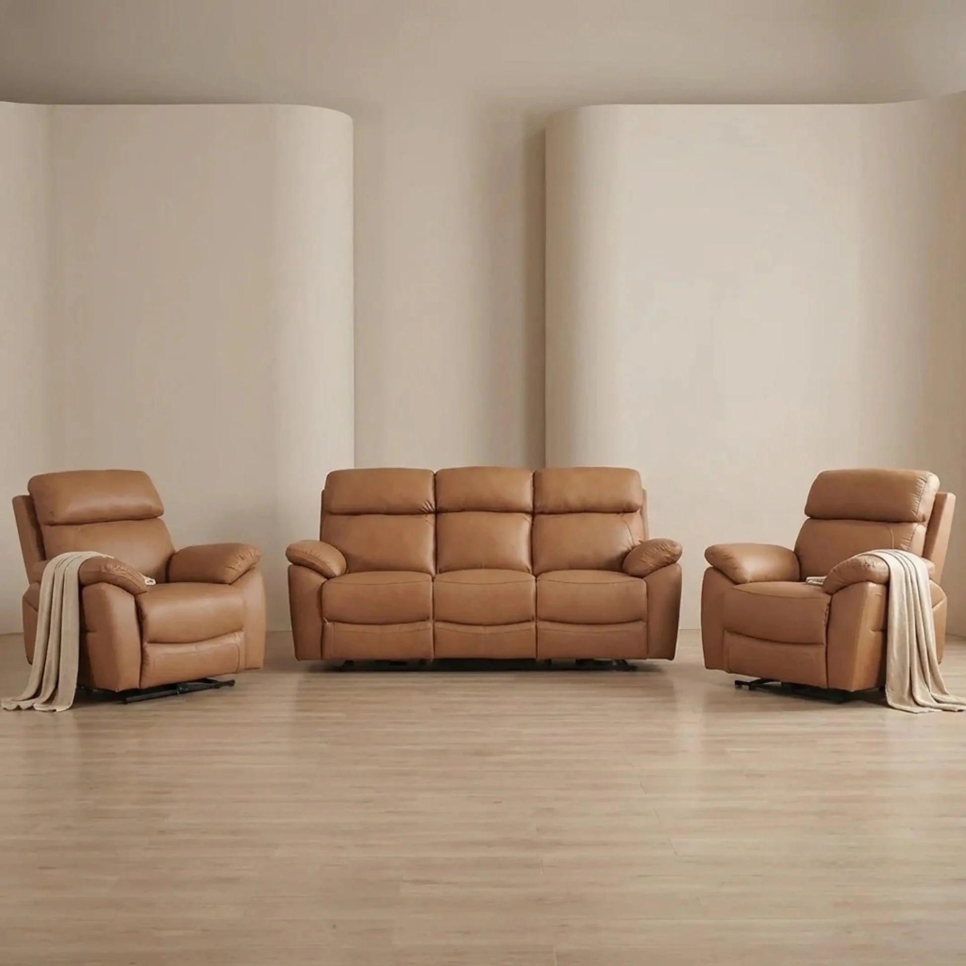 dandrea-genuine-leather-caramel-electric-power-recliner-sofa-set