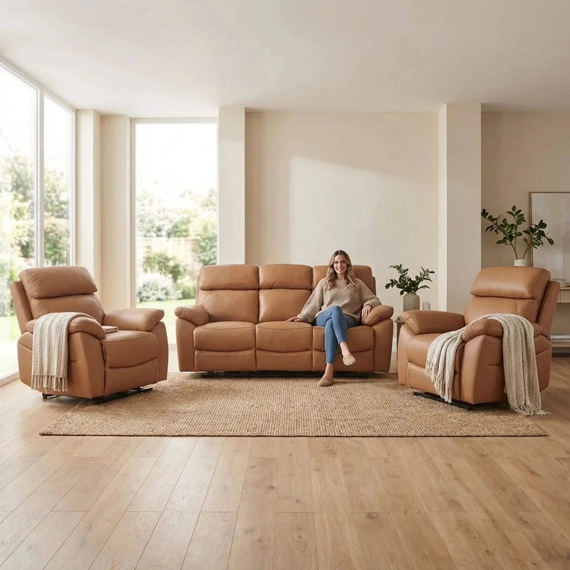 dandrea-genuine-leather-caramel-recliner-armchair-sofa-set