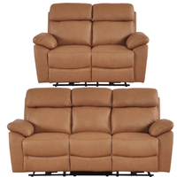 Dandrea Genuine Leather Caramel Electric Power Recliner 3+2 Seater Sofa Set