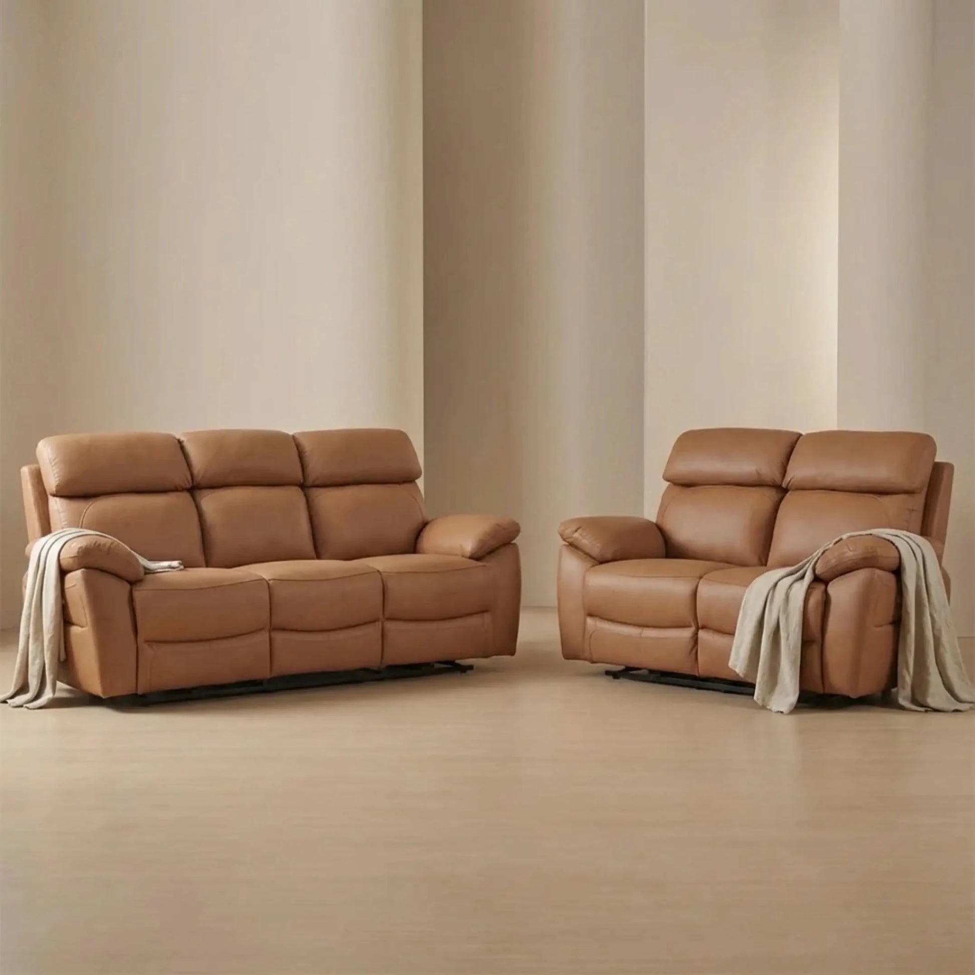 dandrea-genuine-leather-caramel-electric-power-recliner-sofa-set