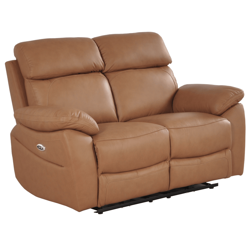 Dandrea Genuine Leather Caramel Electric Power Recliner 3+2+1 Seater Sofa Set - Furniture Instore