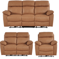 Dandrea Genuine Leather Caramel Electric Recliner 3+2+1 Seater Sofa Set