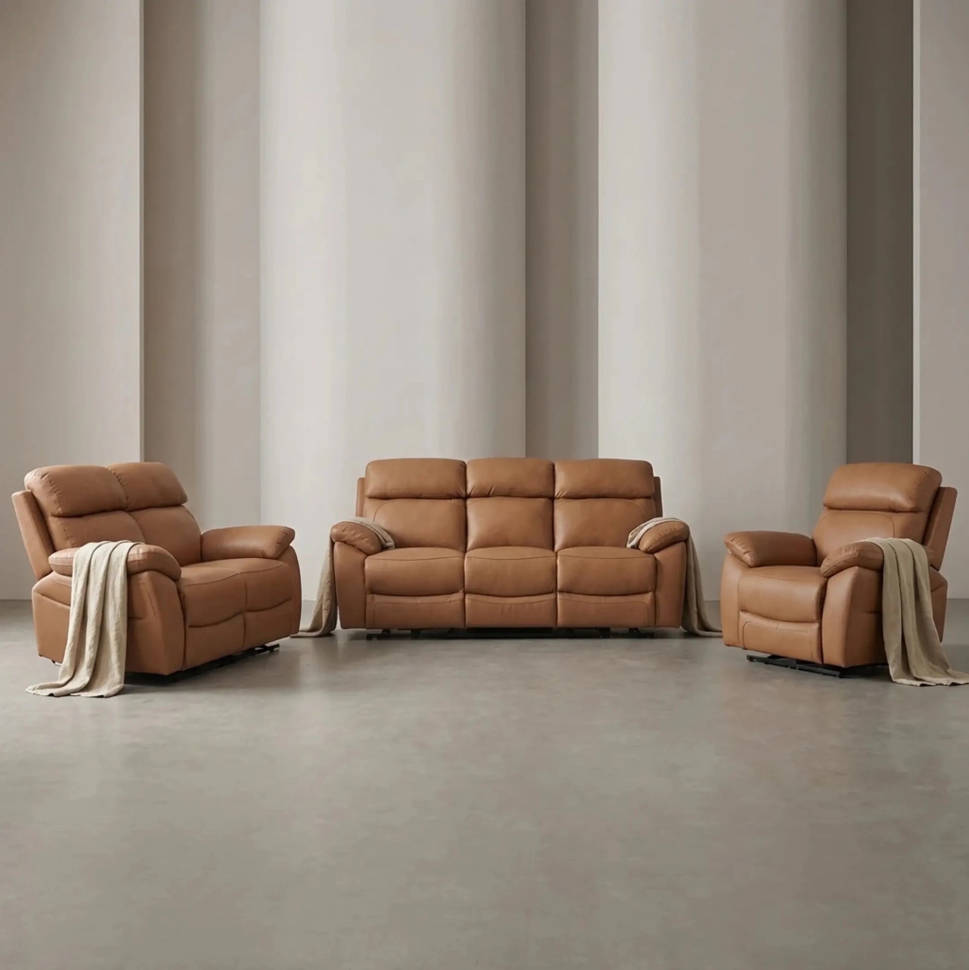 dandrea-genuine-leather-caramel-electric-recliner-sofa-set