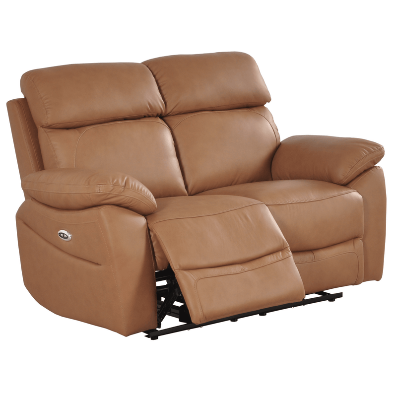 Dandrea Genuine Leather Caramel Electric Power Recliner 3+2+1 Seater Sofa Set - Furniture Instore