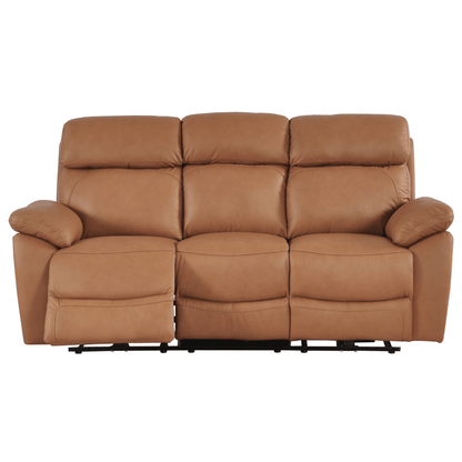 Dandrea Genuine Leather Caramel Electric Power Recliner 3+2+1 Seater Sofa Set - Furniture Instore