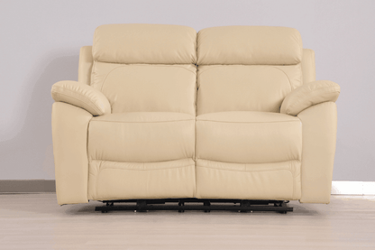 Dandrea Genuine Leather Cream Electric Power Recliner 2+1+1 Seater Sofa Set