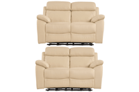 Dandrea Genuine Leather Cream Electric Power Recliner 2+2 Seater Sofa Set