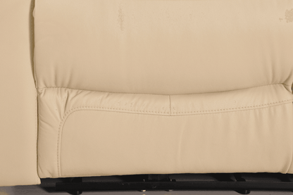 Dandrea Genuine Leather Cream Electric Power Recliner 2+1 Seater Sofa Set