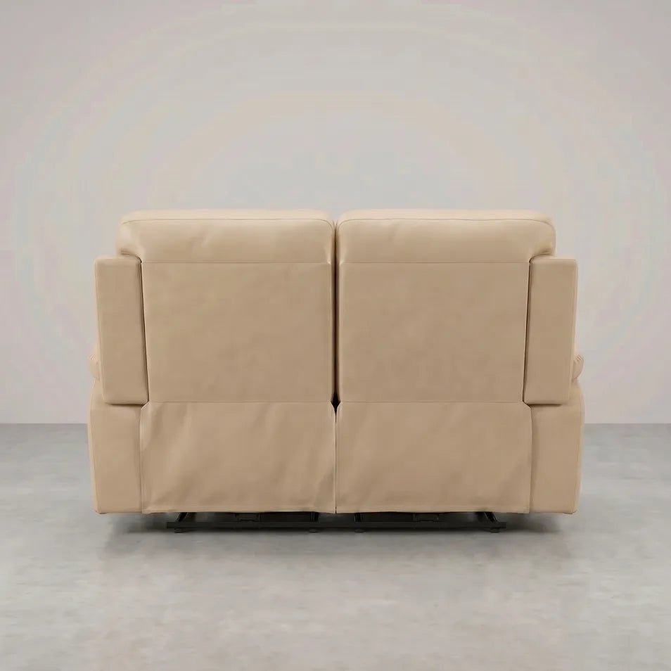 Dandrea Genuine Leather Cream Electric Power Recliner 2 Seater Sofa - Furniture Instore