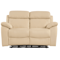 Dandrea Genuine Leather Cream Electric Power Recliner 2 Seater Sofa