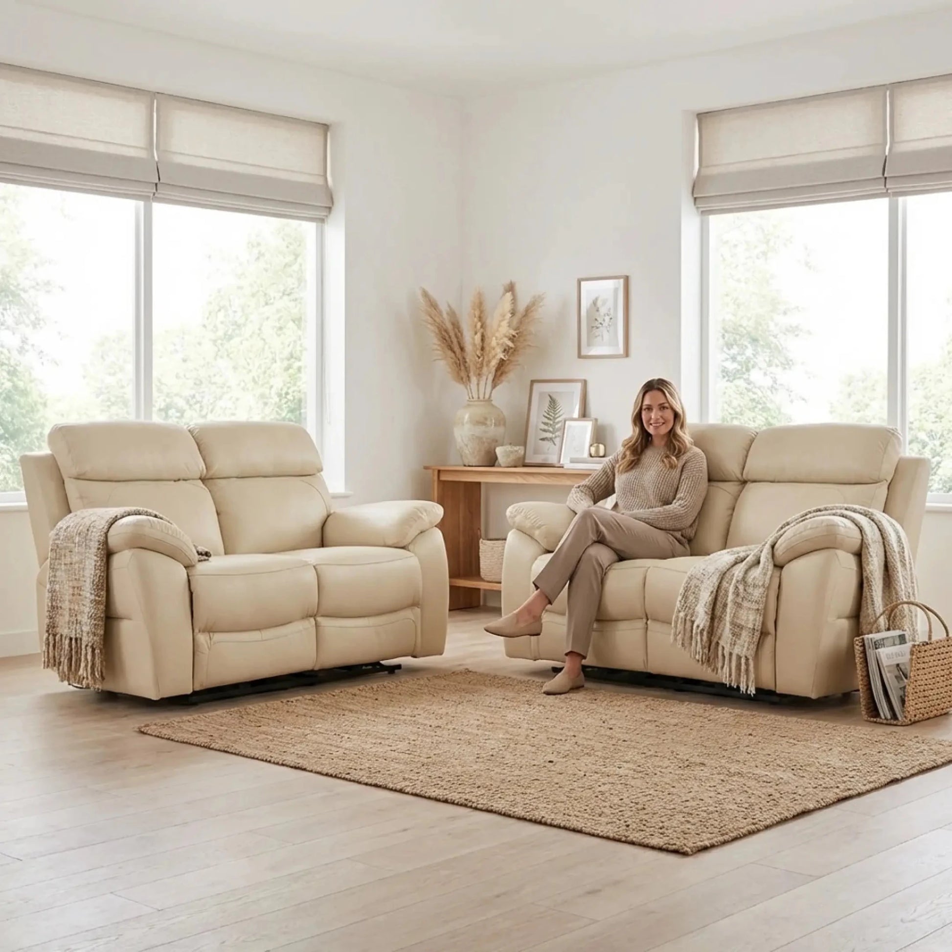 dandrea-genuine-leather-cream-recliner-sofa-pair