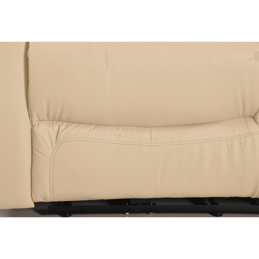 Dandrea Genuine Leather Cream 2 Seater Sofa