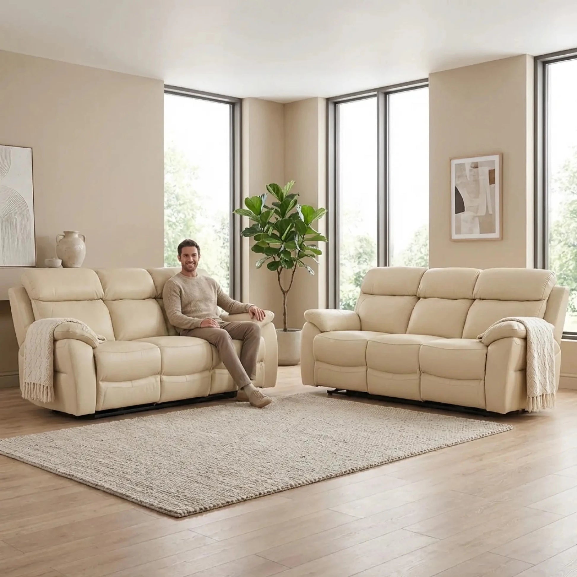 dandrea-genuine-leather-cream-recliner-sofa-pair