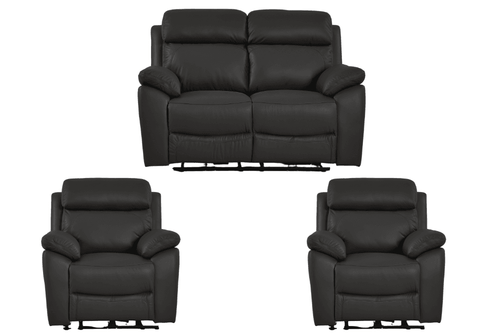 Dandrea Genuine Leather Grey Electric Power Recliner 2+1+1 Seater Sofa  Set