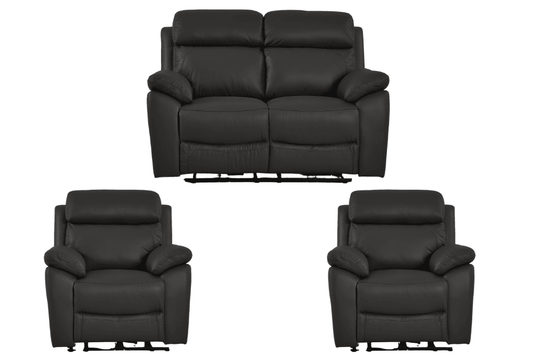 Dandrea Genuine Leather Grey Electric Power Recliner 2+1+1 Seater Sofa  Set
