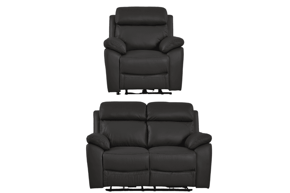 Dandrea Genuine Leather Grey Electric Power Recliner 2+1 Seater Sofa Set