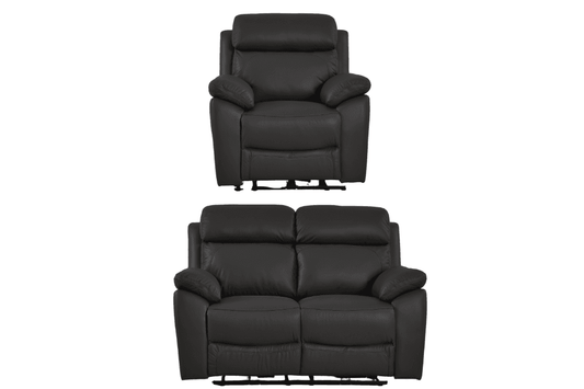 Dandrea Genuine Leather Grey Electric Power Recliner 2+1 Seater Sofa Set