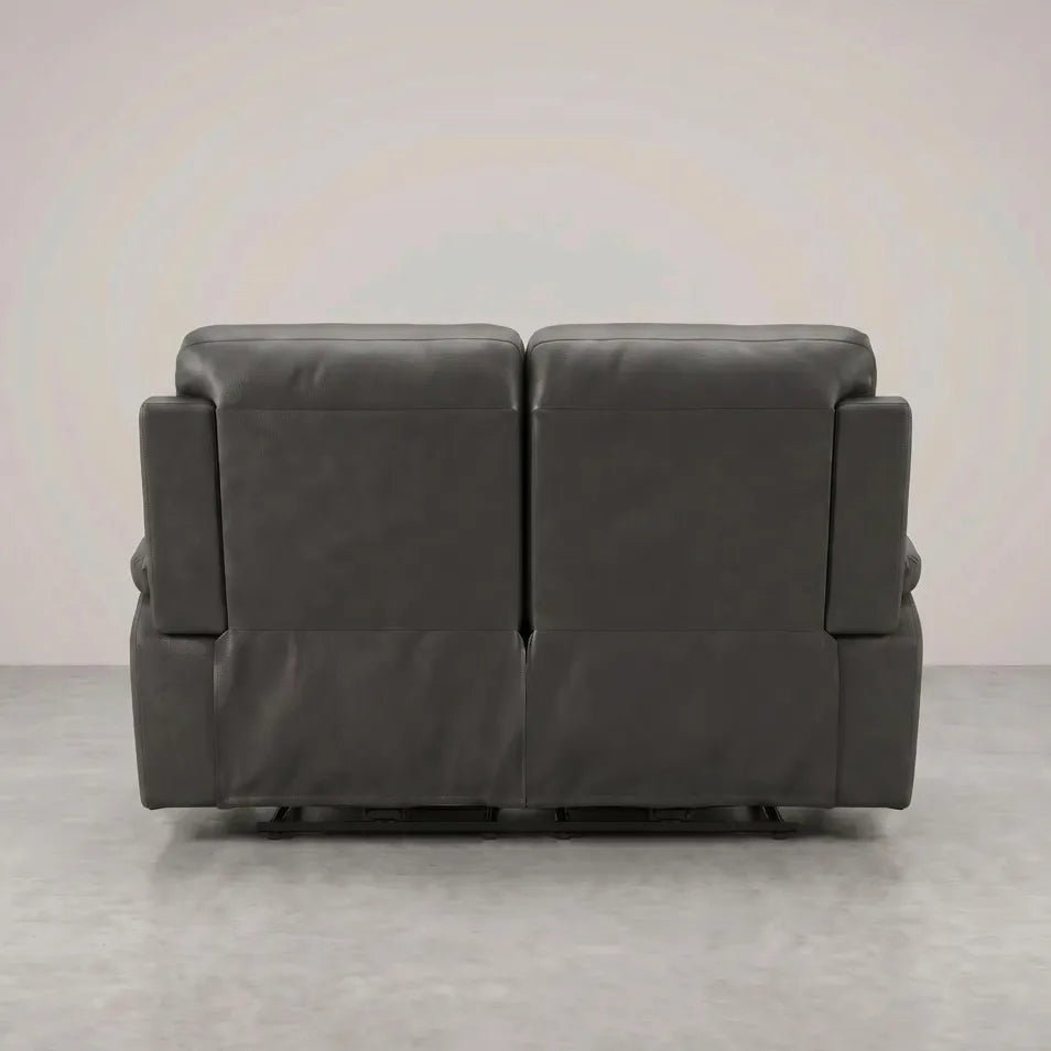 Dandrea Genuine Leather Grey Electric Power Recliner 2 Seater Sofa - Furniture Instore