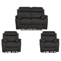 Dandrea Genuine Leather Grey Electric Recliner 2+1+1 Seater Sofa Set