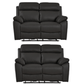 Dandrea Genuine Leather Grey Electric Recliner 2+2 Seater Sofa Set