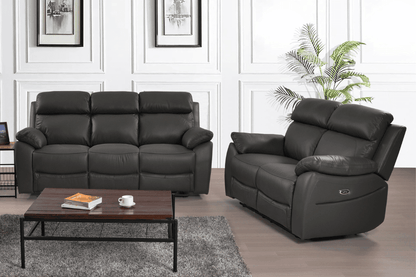 Dandrea Genuine Leather Grey Electric Power Recliner 3+2 Seater Sofa Set