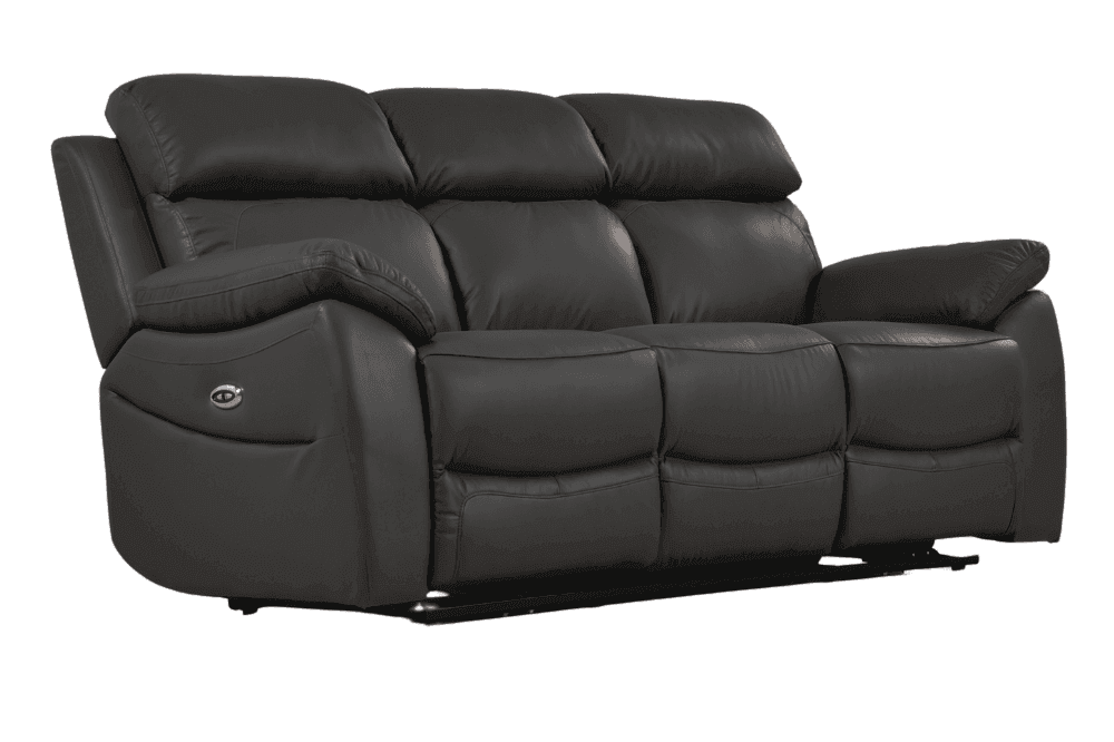 Dandrea Genuine Leather Grey Electric Power Recliner 3+3 Seater Sofa Set