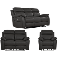 Dandrea Genuine Leather Grey Electric Power Recliner 3+2+1 Seater Sofa Set