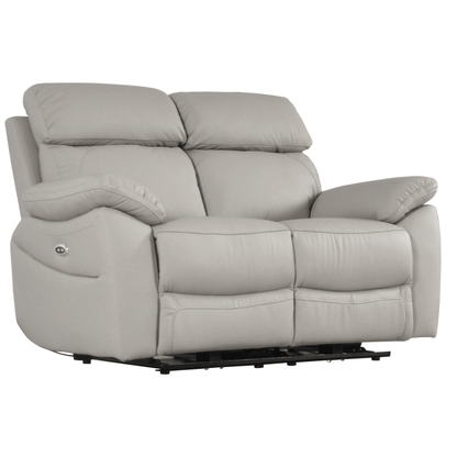Gray reclining sofa on a white background