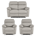 Dandrea Light Grey Electric Recliner 2+1+1 Seater Sofa Set