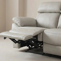Dandrea Light Grey Genuine Leather Recliner 3+3