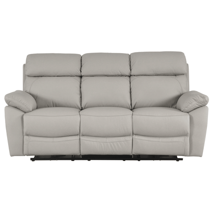 Gray reclining sofa on a white background