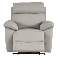 Gray recliner chair on a white background