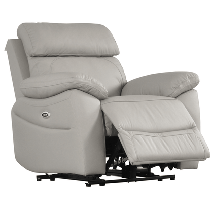 Gray recliner chair on a white background