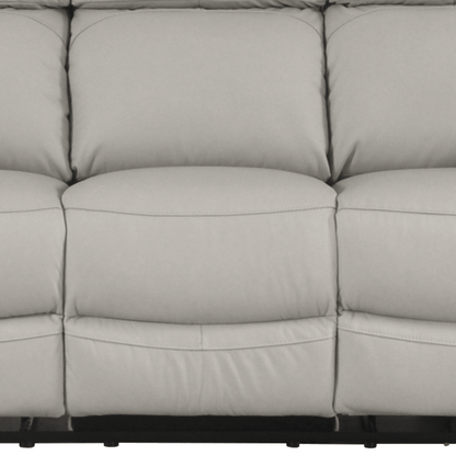 close up of grey leather sofa bottom