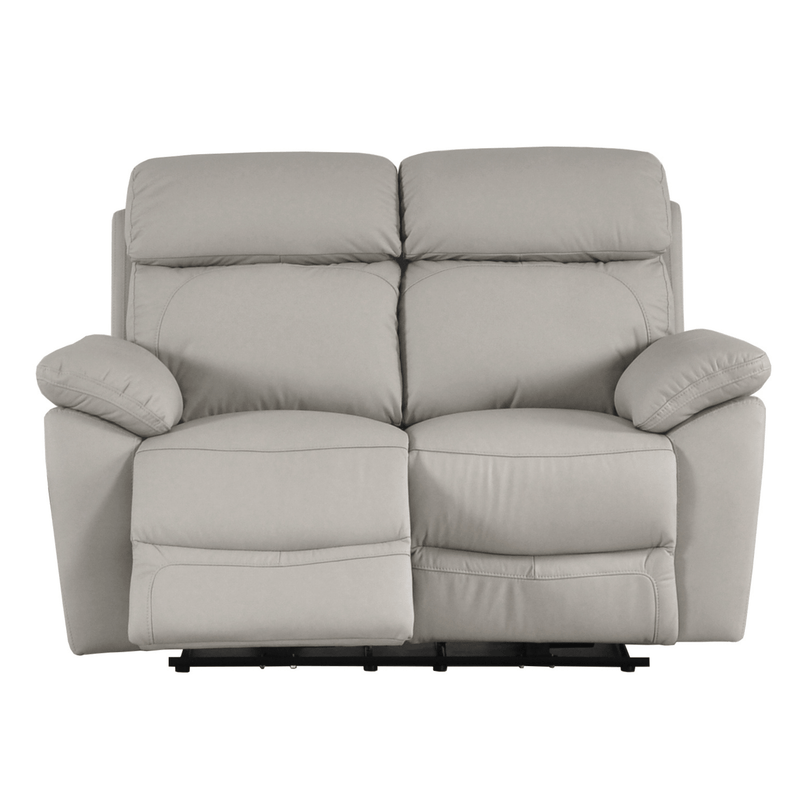Gray reclining sofa on a white background