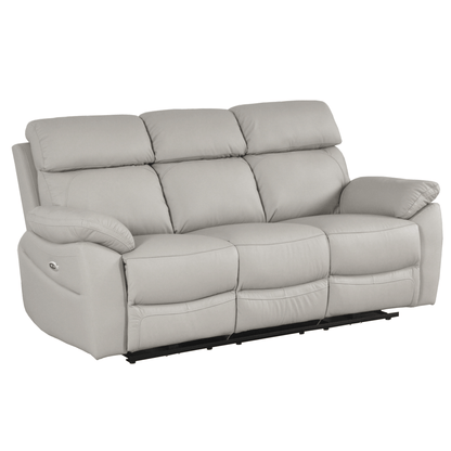 Gray reclining sofa on a white background